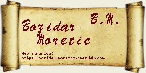 Božidar Moretić vizit kartica